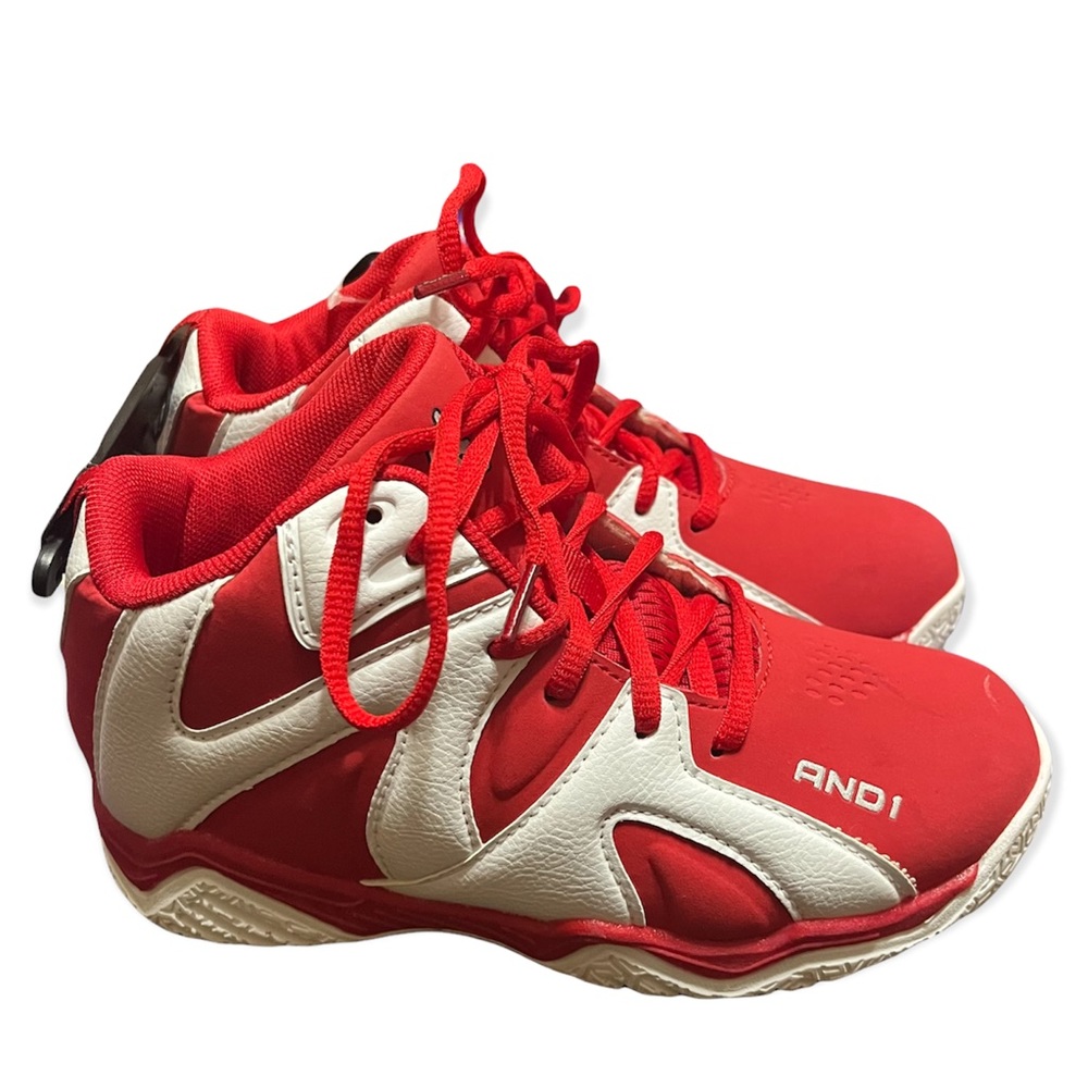 AND1 Boy Red Top Basketball Sneakers